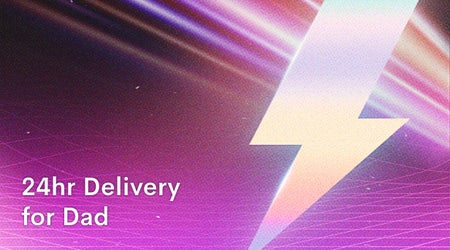 Image of words "24hr delivery for dad