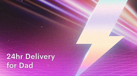 Image of words "24hr delivery for dad