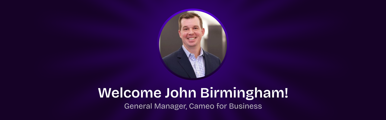 Cameo Names John Birmingham as General Manager of Cameo for Business banner