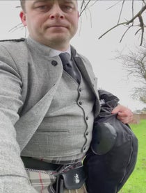 Poster for Birthday video from St Andrews Piper