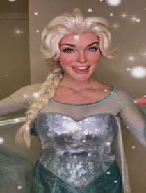 Poster for Birthday video from Elsa , Ariel, Sleeping Beauty, Barbie, K Pop Rumi (and many more)