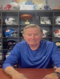 Poster for Pep Talk video from Coach Steve Spurrier