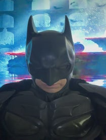 Poster for Birthday video from Batman impersonator
