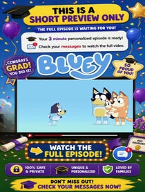 Poster for Graduation video from Bluey