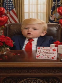 Poster for Valentine's Day video from Baby Trump | Baby News Network
