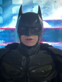 Poster for Birthday video from Batman impersonator
