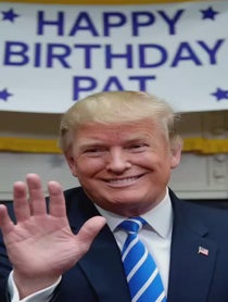 Poster for Birthday video from Donald Trump-a-Gram