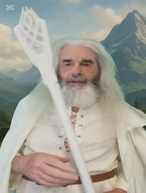 Poster for Holiday video from Gandalf and Saruman lookalike