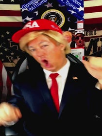 Poster for Holiday video from Donald Trump Impersonator, Michael Falato AKA MJ Trump