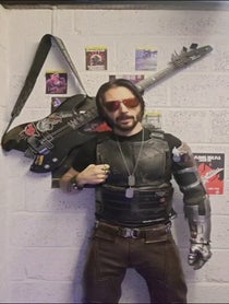 Poster for Valentine's Day video from Keanu reeves lookalike
