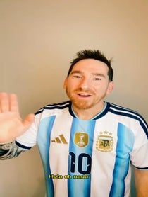 Poster for Father's Day video from Messi Impersonator / Doble / Lookalike