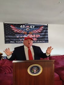 Poster for Birthday video from Tommy Trump 47