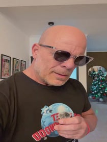 Poster for Pep Talk video from Bruce Willis Double/Impersonator
