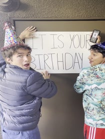 Poster for Birthday video from Alex and Pablo