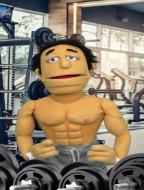 Poster for Birthday video from Jock the Muscle Man