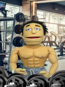 Poster for Birthday video from Jock the Muscle Man
