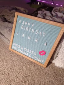 Poster for Birthday video from Philomena The Pug