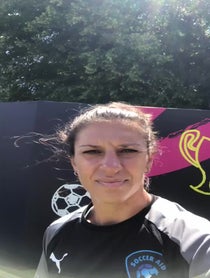 Poster for Birthday video from Noah Beck, Carli Lloyd and Kem Cetinay