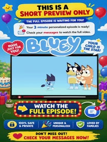 Poster for Birthday video from Bluey