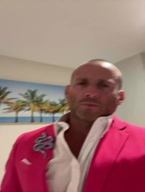 Poster for Birthday video from The UFC Pink Suit Guy- JC