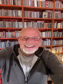 Poster for Birthday video from ‘Whispering’ Bob Harris