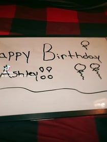 Poster for Birthday video from Sharky The Silly Puppet