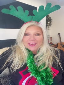 Poster for Christmas video from Samantha Fox