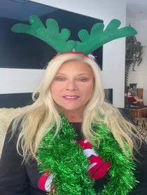 Poster for Christmas video from Samantha Fox