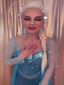 Poster for Birthday video from Elsa - singer - The Snow Queen