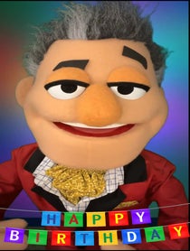 Poster for Birthday video from ‘Clarence’ Puppet performed by Lee Thompson