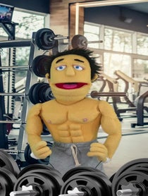 Poster for Birthday video from Jock the Muscle Man