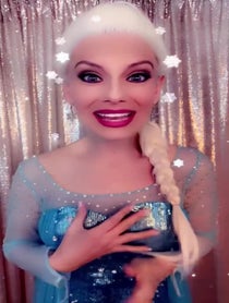 Poster for Birthday video from Elsa - singer - The Snow Queen