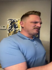 Poster for Birthday video from The Dancing Blue Shirt Guy