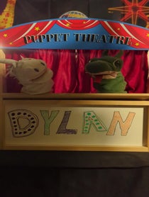 Poster for Birthday video from Unicorn & Dragon Puppet Show