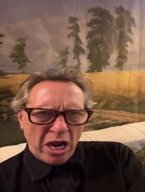 Poster for Birthday video from Richard E Grant
