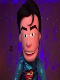 Poster for Birthday video from Superman Puppet