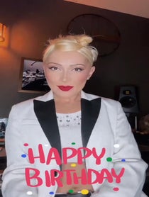 Poster for Birthday video from Gwen Stefani Tribute Artist