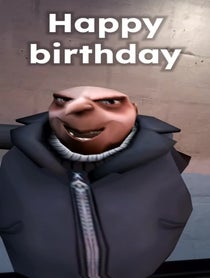 Poster for Birthday video from Gru