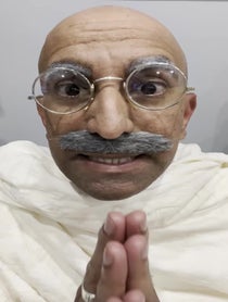Poster for Birthday video from Mahatma Gandhi