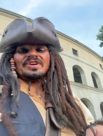 Poster for Birthday video from Captain Jack Sparrow Impersonator