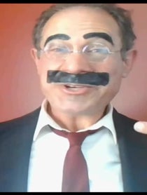 Poster for Birthday video from Robin “Groucho” Weitz