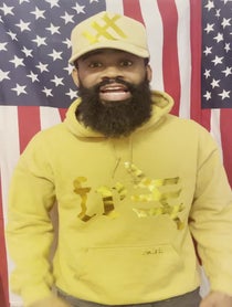 Poster for Birthday video from The Marine Rapper