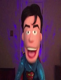 Poster for Birthday video from Superman Puppet