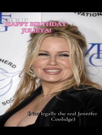 Poster for Birthday video from JENNIFERCOOLIDGE?