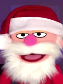 Poster for Holiday video from Santa Claus Puppet