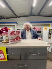 Poster for Holiday video from Mattress Mick