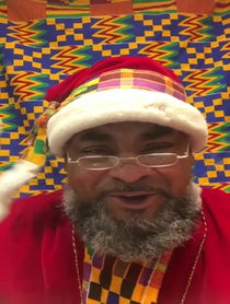 Poster for Holiday video from Kente Claus