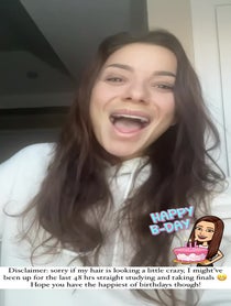 Poster for Birthday video from Amber Pike