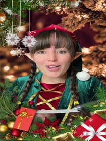 Poster for Holiday video from Santa Claus & Elf Catie