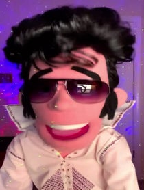 Poster for Holiday video from Elvis Presley Puppet